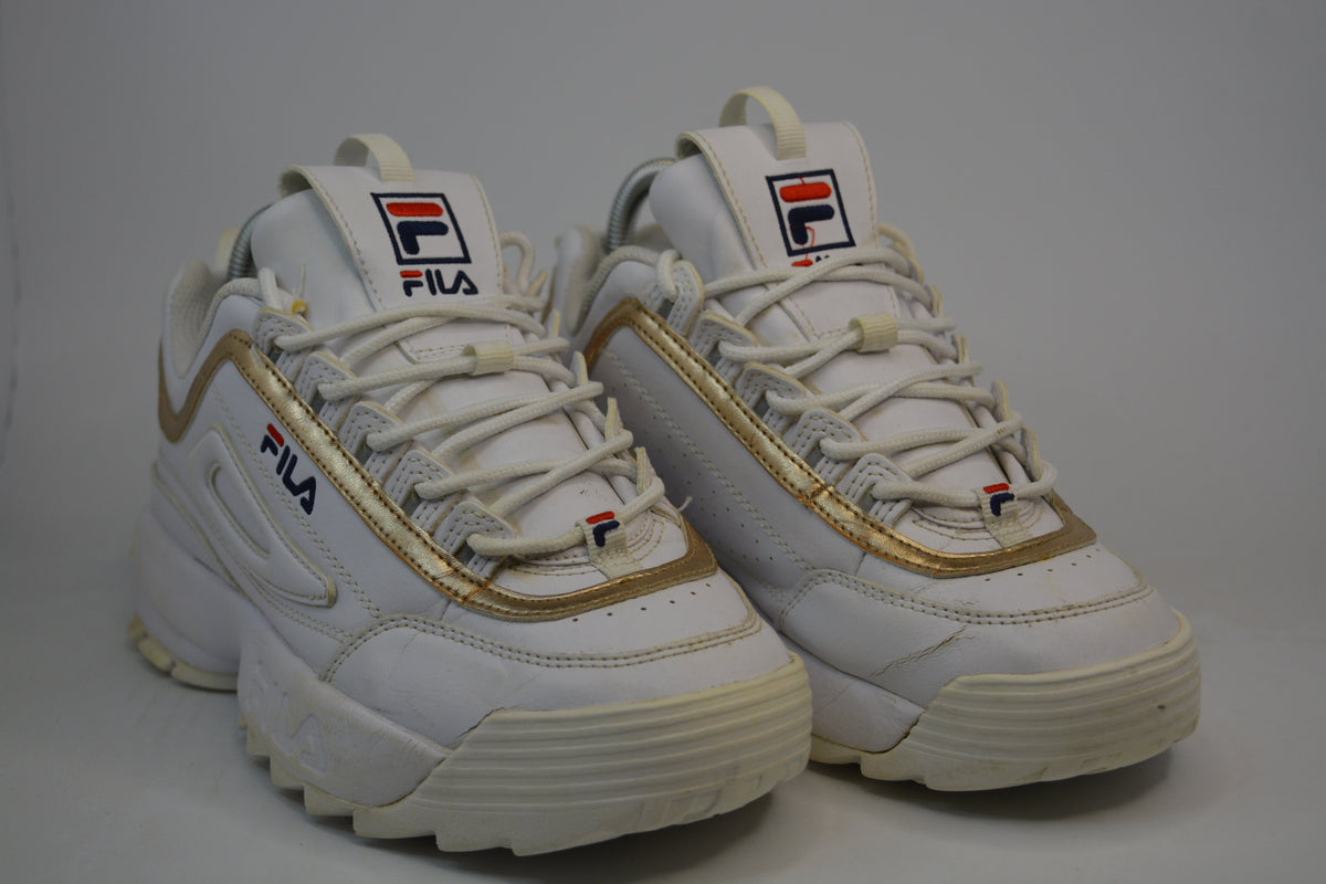 FILA Womens Disruptor II Metallic Sneakers Lifestyle