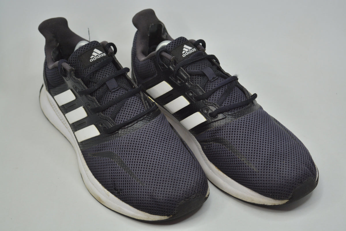Adidas RunFalcon Black & White Sneaker Shoes Kids Unisex Size 1