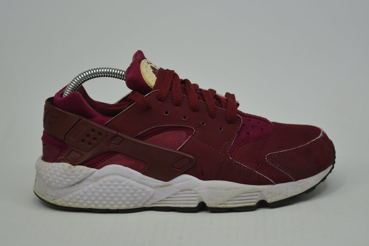 NIKE AIR HUARACHE RUN FLAT SPIN 318429 606 LASER CRIMSON Burgandy RED SIZE 7.5
