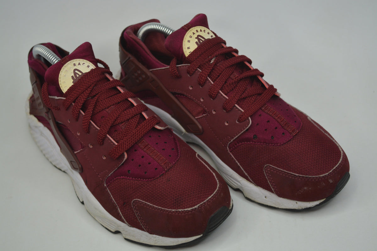NIKE AIR HUARACHE RUN FLAT SPIN 318429 606 LASER CRIMSON Burgandy RED SIZE 7.5