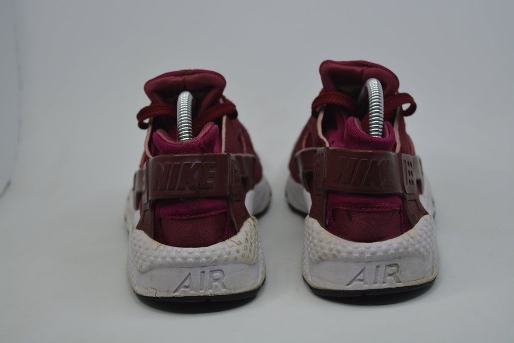 NIKE AIR HUARACHE RUN FLAT SPIN 318429 606 LASER CRIMSON Burgandy RED SIZE 7.5