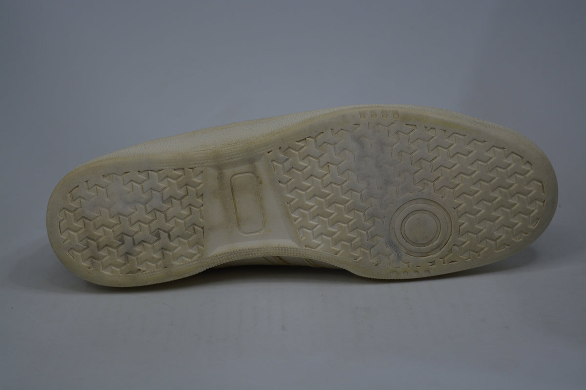 Leather Trainers Shoes - Golden Color